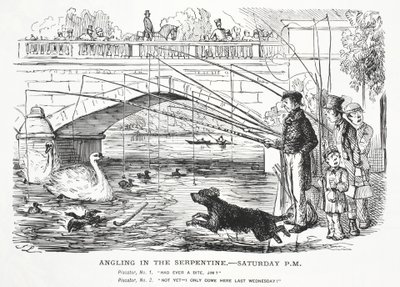 Vissen in de Serpentine — zaterdag, P.M. door John Leech
